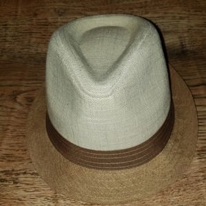 Black Rivet Fedora... L/XL.  (Cream & Tan)